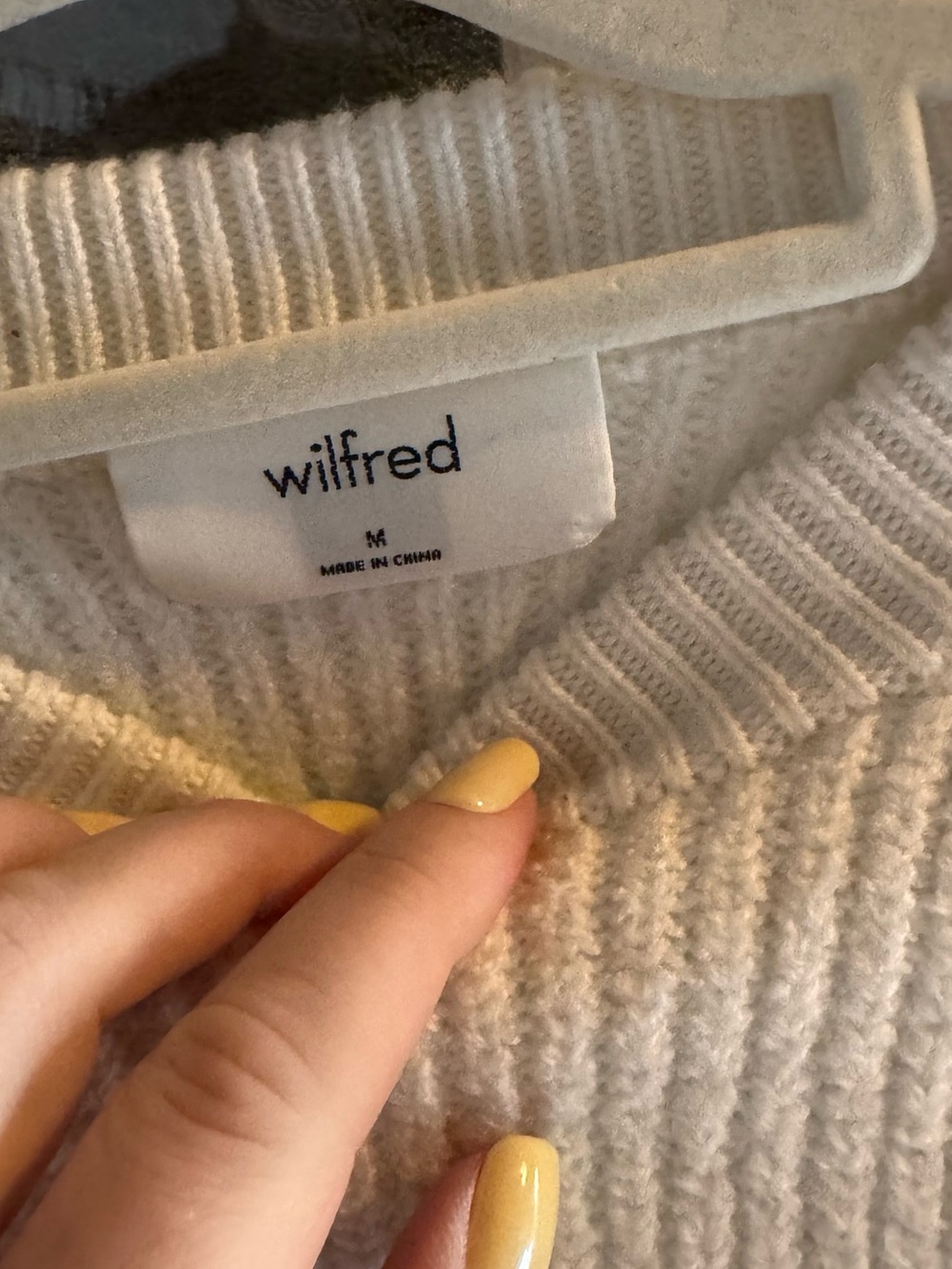 🖤 Wilfred Wool Blend Striped Cropped Sweater — Tagged M (Fits XS/S) - Picture 4 of 5